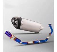 SEYXF Motorcycle exhaust pipe 1pcs Motorcycle Carbon Fiber Exhaust Sliding Front Link Pipe For H-ONDA CBR150 CBR150R CB150R 2016 2017 2018 2019 2020 2021 2022 2023(Silver)