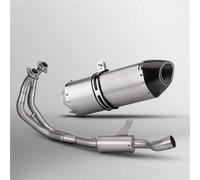 SEYXF Motorcycle exhaust pipe 51mm Motorcycle Exhaust Full Exhaust Silencer Link Tube For Y-AMAHA YZF R7 YZF-R7 R77 2021 2022 2023(Silver)