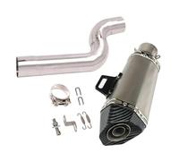 SEYXF Motorcycle exhaust pipe For BMW F 900XR F900XR 2020 2021 Motorcycle Stainless Steel Muffler Slip Ons Exhaust Pipe Removable Muffler Silencer Accessories(Chrome)