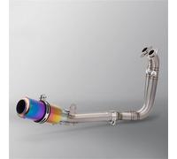 SEYXF Motorcycle exhaust pipe For CFMOTO 450SR 450 SR Motorcycle Exhaust Using 51mm Muffler On The Front Link(Multi-colored)
