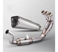 SEYXF Motorcycle exhaust pipe For Y-AMAHA MT-09 FZ09 2021 2022 2023 Motorcycle Exhaust Modified Front Link Pipe(Silver)