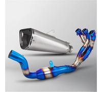 SEYXF Motorcycle exhaust pipe For Y-AMAHA MT-09 FZ09 2021 2022 2023 Motorcycle Exhaust Muffler Front Link Pipe(Silver)
