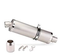 SEYXF Motorcycle exhaust pipe For Y-AMAHA Tmax530 R3 R25 For KAWASAKI For Ninja400 Motorcycle Exhaust Pipe Muffler Silencers(Chrome)