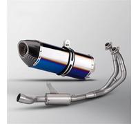SEYXF Motorcycle exhaust pipe For Y-AMAHA YZF R7 YZF-R7 R77 2021 2022 2023 Motorcycle Complete Exhaust Silencer Link Tube 51mm(Blue)