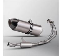 SEYXF Motorcycle exhaust pipe For Y-AMAHA YZF R7 YZF-R7 R77 2021 2022 2023 Motorcycle Complete Exhaust Silencer Link Tube 51mm(Silver)