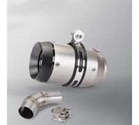 SEYXF Motorcycle exhaust pipe For Y-AMAHA YZF YZF-R25 YZF-R3 R25 MT03 2015 2016 2017 2018 2019 2020 2021 2022 Motorcycle Exhaust Muffler Middle Link Pipe(Silver)