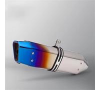 SEYXF Motorcycle exhaust pipe Universal 51mm Motorcycle Exhaust Muffler For Y-AMAHA R3 MT07 FZ1 R6 R6 R15 For H-ONDA CBR1000 CBR 1000(Blue)