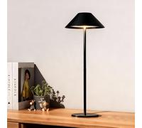 Seyxicnor Outdoor Table Lamp, Rechargeable Bedside Lamps for Bedroom | Black 1 Pack,Full Metal, Portable Adjustable height, Touch Dimming 3 Color, Waterproof Cordless Lamp for Dining Reading