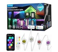 Seyxicnor Permanent Outdoor Lights Pro,200ft 120LED Smart RGBCW Outside Lights with 108 Scene Modes,IP68 Waterproof Eaves Light for Christmas All Holiday Decorations,Work with Alexa,Google Assistant