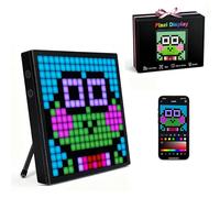 Seyxicnor Pixel Art Display 16x16 RGB, Smart Alarm Clock Display, Animation Pixel LED Sign Frame, Programmable Digital Pixel Panel Bluetooth APP Control Christmas Gaming Gift for Teen Boys Mens