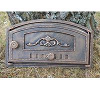SEZAM, Cast Iron Oven Door, Solid Thick Oven Door, Right Handed Pizza Oven Door, 48 x 27 cm, Doors for Pizza Ovens, Bread Ovens, Garden Kitchen and Smoking Chamber, Copper Colour