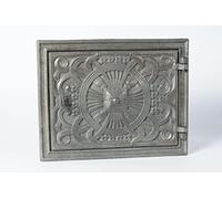 SEZAM, Cast Iron Oven Door, Solid Thick Oven Door, Single Door, Pizza Oven Door, 25.7 cm x 32.5 cm, Doors for Pizza Ovens, Bread Ovens, Garden Kitchen and Smoking Chamber, Unpainted