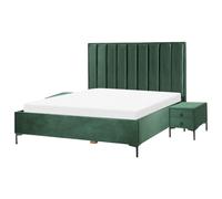 Bedroom Set SEZANNE Velvet Dark Green 180 x 200 cm (EU Super King)