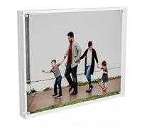 Sezanrpt 8x10 Picture Frame, Acrylic Photo Frame for Love Memories, Family Happiness, Pet Pictures, Stamps Collection, Cash, Specimen Display, Two 8x10 Acrylic Block in 12mm + 12mm