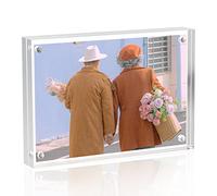 Sezanrpt Acrylic Photo Frames 3.5x5 Double Side Magnets Picture Frame, Magnetic Picture Frames for 3x4, 3x5, 3.5x4.5 photo, 10 + 10MM Thickness 1Pack