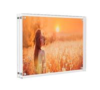 Sezanrpt Acrylic Picture Frame 6x8 Inches, High Transparent Magnetic Photo Frame, Double Sided Plexiglass Picture Frame 12mm + 12mm