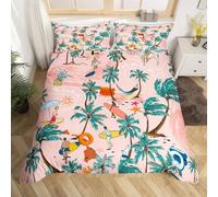 Sezhiqeu Adult Surfing Super King Duvet Cover 3d Print Ultra Soft Comfort Microfiber Hawaiian Style Bedding Quilt Cover 260x220 cm with 2 Pillowcases with Zipper Closure A.2823