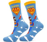 SEZHN Funny Super Dad Socks Gifts for Men - Father Day Gifts For Daddy