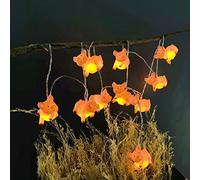 Sezrgiu Cute Pig String Lights,9.8FT 20LEDs Battery/USB Powered Pig Lights Animal Shape Little Piggy Night Mood Decor Garland Lights (Little Pig)