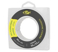 SF 100% Pure Fluorocarbon leader material Fishing Line Virtually Invisible Shock Resistant Increased Sensitivity Sink Fast Clear 55yd 40LB