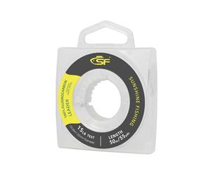 SF 100% Pure Fluorocarbon leader material Fishing Line Virtually Invisible Shock Resistant Increased Sensitivity Sink Fast Clear 55yd 15LB