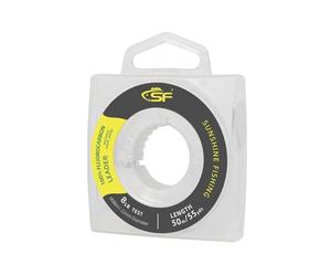 SF 100% Pure Fluorocarbon leader material Fishing Line Virtually Invisible Shock Resistant Increased Sensitivity Sink Fast Clear 55yd 8LB