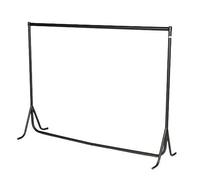 SF 3ft Long x 4ft|5ft|6ft|7ft High Heavy Duty Clothes Rail Hanging Garment Dress Display Steel Rack Market Stand Strong Sturdy And Economical - Fishtail - All Black (3ft Long x 7ft High)