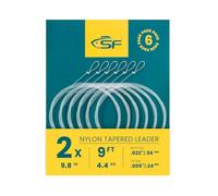 SF 6 Pcs Pre Knotted Nylon Fly Fishing Line 2.3m 2.7m 3.6m 0x1x2x3x4x5x6x7mm