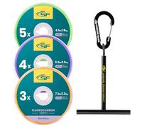 SF Clear Fluorocarbon Fly Fishing Tippet Line with Holder Leaders and Tippets-3 Pcs 3X, 4X, 5X