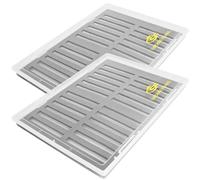 SF Collection Fly Boxes Clear Fly Fishing Box A4 Extra Large Capacity Slit Foam Fishing Competition Hook Tackle Boxes 2Packs