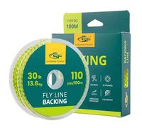 SF Fly Fishing Support Line Braided Trout Line #Yellow Flour/Black 30LB 100m/108yds