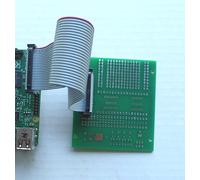 SF Innovations Custard Pi 8 Ready Built SMT and Through Hole Prototyping Board for the Raspberry Pi with 26 Pin Ribbon Cable