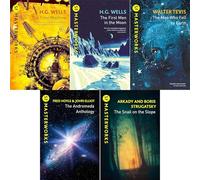 SF Masterworks Collection on First Contact & Parallel Worlds in Time Machine, First Men in the Moon, The Man Who Fell to Earth, Andromeda Anthology & Snail on the Slope (5-Book Set)