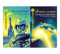 SF Masterworks Collection - Time Dilation, Alien Encounters & Intergalactic Conflict in The Forever War by Joe Haldeman & Rendezvous with Rama by Arthur C. Clarke (2-Book Set)