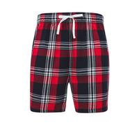 SF Men's Tartan Lounge Shorts in Red | Size: Small SF Red S