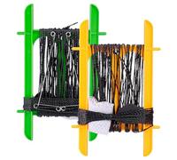 SF Set of 2 Crab Hand Line for Crabbing Colorful Frame with 13M Line, Bait Bag, 0.79oz Weight Block, Crab Fishing Net Line Catch Fish Prawn Crayfish Lobster, Yellow/Green