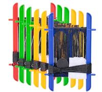 SF Set of 6 Crab Hand Line for Crabbing Colorful Frame with 13M Line, Bait Bag, 0.79oz Weight Block, Crab Fishing Net Line Catch Fish Prawn Crayfish Lobster, Red/Blue/Yellow/Green