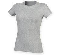 SF Skinnifit Ladies Feel Good Stretch T Shirt Grey