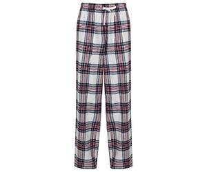 SF Womens/Ladies Tartan Lounge Pants (XS) (White/Pink)