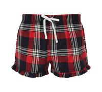 SF Women's Tartan Frill Shorts in Red | Size: Large SF Red L