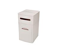 SFANIIX Bathroom Waste Bin Toilet Trash Can 10L Capacity With Tissue Box Integrated Toilet Drawer Box Shelf Storage Kitchen Garbage Bin(B)