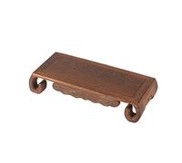 SFANIIX Pedestal Stand Rectangular Scroll Teapot Base Buddha Statue Vase Wooden Potted Plant Bonsai Plants Display Base(A)