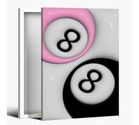 SFAOHPR Trendy 8 Ball Poster Pink and Black Preppy Print Y2K Room Decor Aesthetic Retro Wall Art Vintage Bedroom living room Pictures Prints Rustic Wall Decor 12x16inch Framed