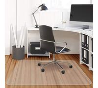 SFAREST PVC Office Chair Mat, Transparent Rectangular Floor Protector, Large Multi-Purpose Clear Non Slip Desk Chair Mat for Carpet Hard Floor (120 x 120cm)