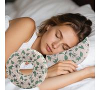 SFBSFL 9'' Ear Piercing Pillow,Donut Pillows,O-Shaped Pillow With An Ear Hole For Side Sleepers For Side Sleepers,Relieve Ear Pain