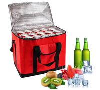 SFBSFL Insulated Lunch Bag, Cooler Bag Packed Lunch Bags Box Soft-Sided Cooling Bag Water-Resistant Leakproof for Picnic Camping BBQ Beach Outdoor (Red)