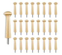 Sfcddtlg 24PCS Wooden Shaker Peg Wood Screw-3.7 Inch on Shaker Pegs Unfinished Wood Shaker Racks for Hanging Clothes Hats Towel Paint DIY(24PCS)