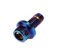 SFCHEN 1-3pcs M4 M5 M6 M8 M10 304 Stainless Steel Hexagon Head Gold Flange Titanium Plated Burn Screws (Burn Blue, M10X40 1PC)