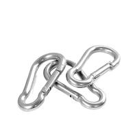 SFCHEN 304 Stainless Steel Spring Quick Link Lock Ring Hook Snap Shackle Chain Hold Hook M4 M5 M6 M7 M8 M9 M10M11M12(M6x60mm-(2Pcs))