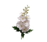 SFCHEN 4Pc Feel Moisturizing Delphinium to The Touch Real Artificial Flowers Wedding Flower Arrangement Party Home Decor Hyacinth Flore(White)